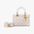 Lady DiorWhiteLeather28-MA-0117レディディオールホワイトレザー28-MA-0117