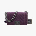 BOY CHANELPurplevelour18308215ボーイシャネルパープルベロアA6741618308215