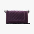 BOY CHANELPurplevelour18308215ボーイシャネルパープルベロアA6741618308215