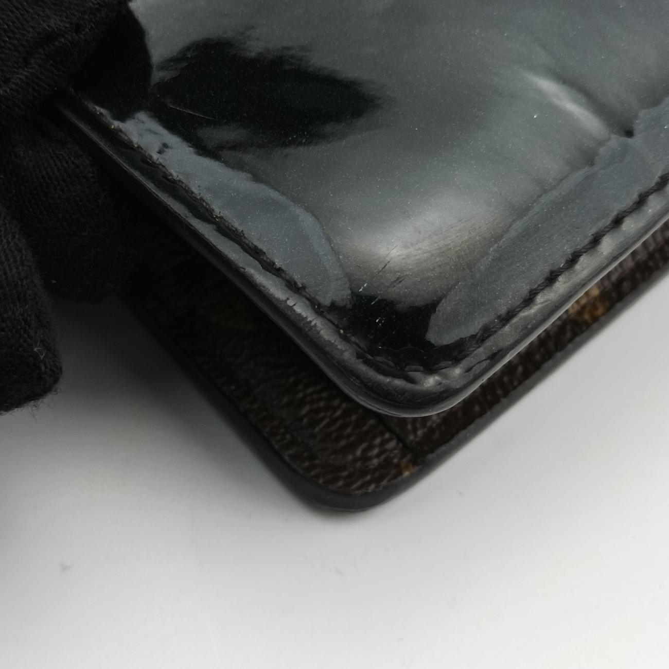 Portefeuille Cherry Wood ChainBlackVernisM63305CA3118ポルトフォイユ チェリーウッドチェーンブラックヴェルニM63305CA3118