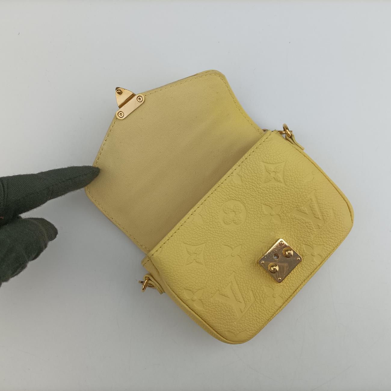 Micro Metis Pouch Chain MonogramYellowLeatherM81407ICチップマイクロメティスポーチチェーンモノグラムイエローレザーM81407ICチップ