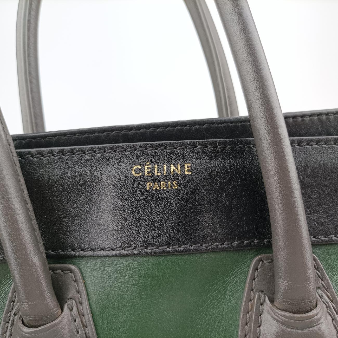 Luggage Mini ShopperBlack×greenLeatherW-AT-0181 W-MM-0181ラゲージミニショッパーブラック×グリーンレザーW-AT-0181 W-MM-0181