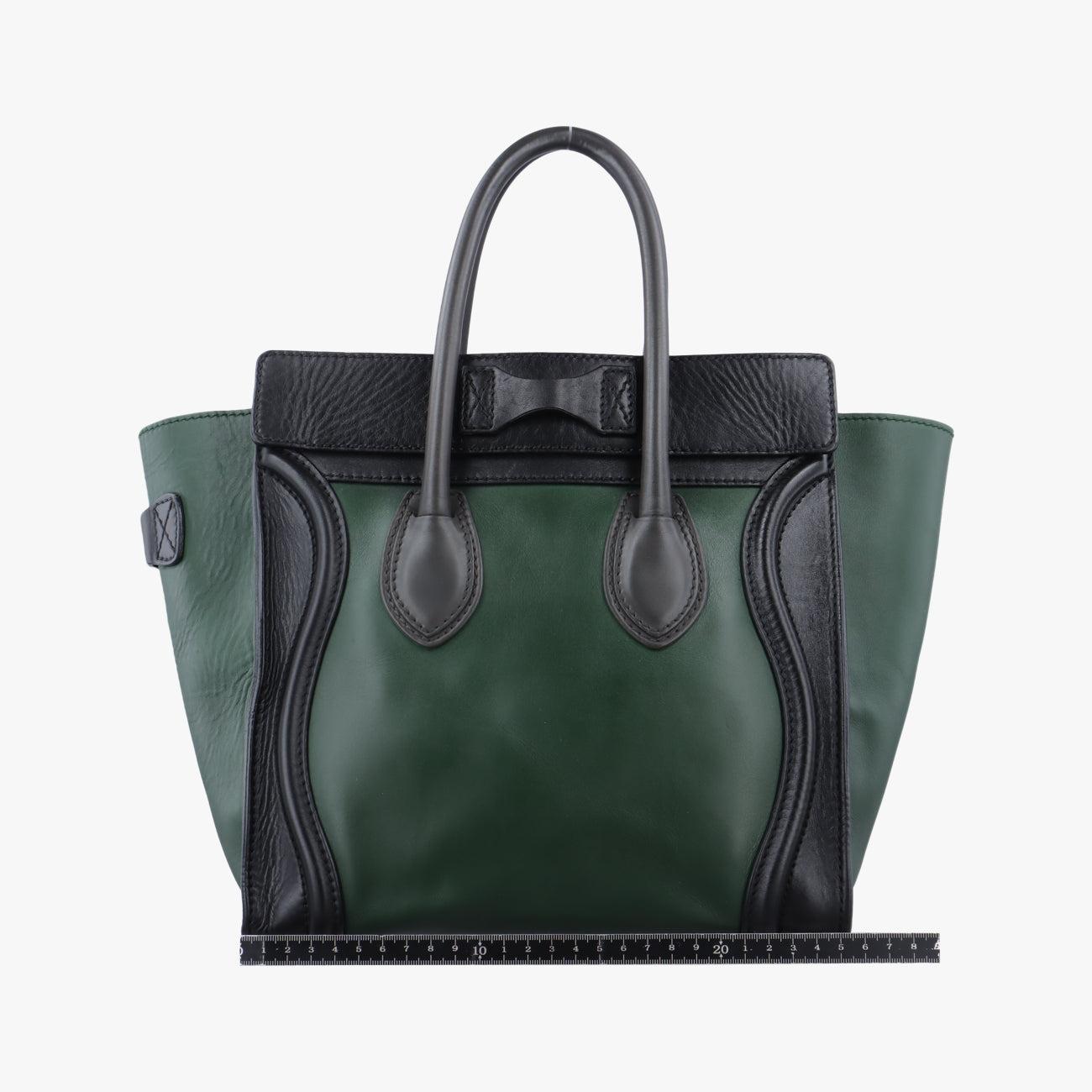 Luggage Mini ShopperBlack×greenLeatherW-AT-0181 W-MM-0181ラゲージミニショッパーブラック×グリーンレザーW-AT-0181 W-MM-0181