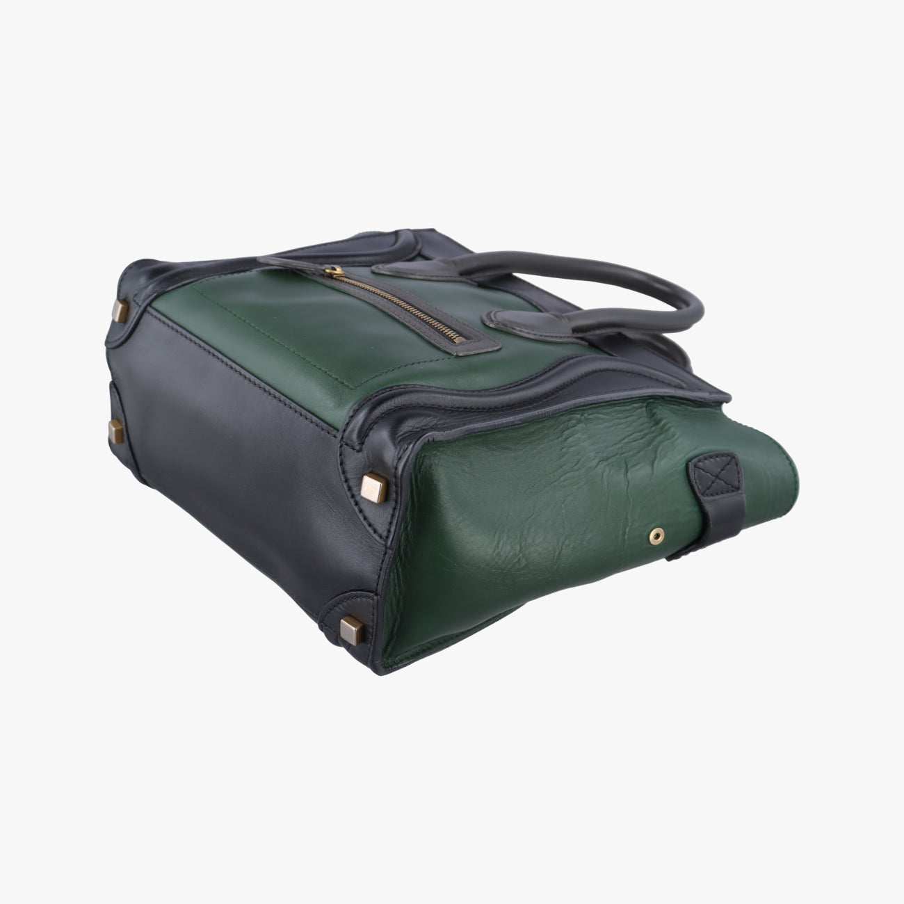 Luggage Mini ShopperBlack×greenLeatherW-AT-0181 W-MM-0181ラゲージミニショッパーブラック×グリーンレザーW-AT-0181 W-MM-0181