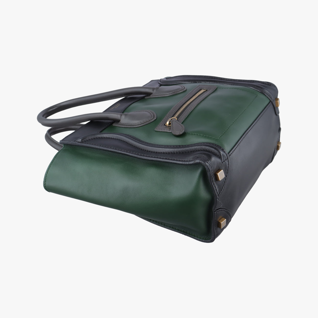 Luggage Mini ShopperBlack×greenLeatherW-AT-0181 W-MM-0181ラゲージミニショッパーブラック×グリーンレザーW-AT-0181 W-MM-0181