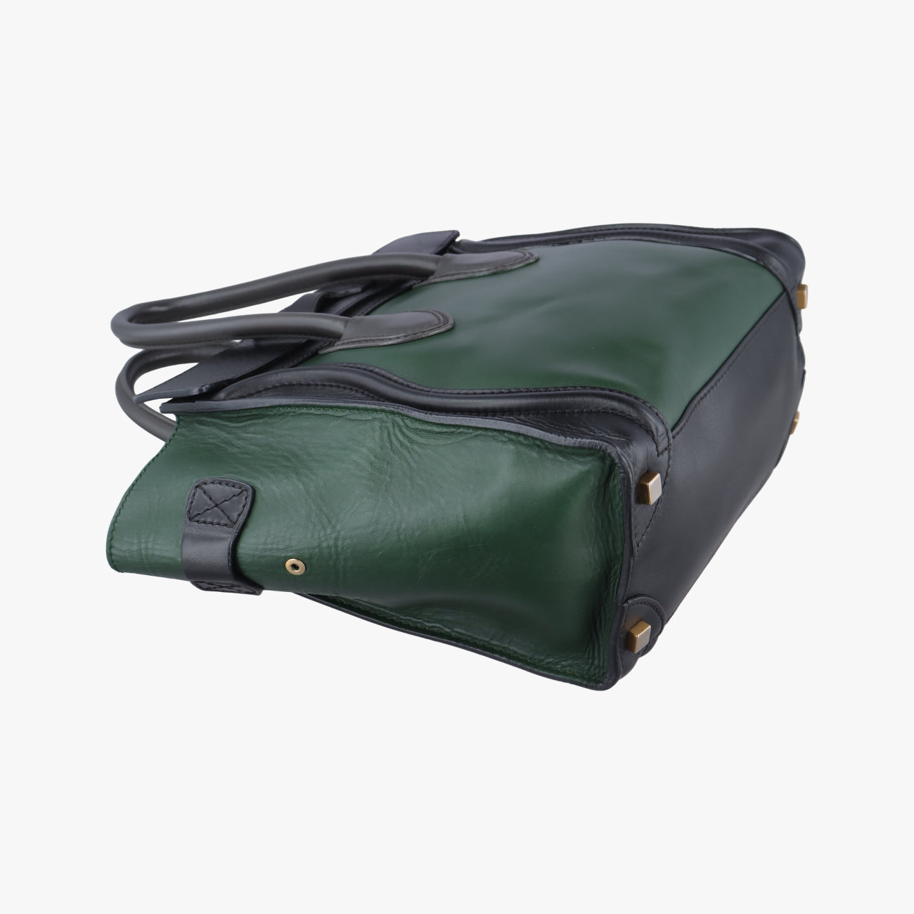 Luggage Mini ShopperBlack×greenLeatherW-AT-0181 W-MM-0181ラゲージミニショッパーブラック×グリーンレザーW-AT-0181 W-MM-0181