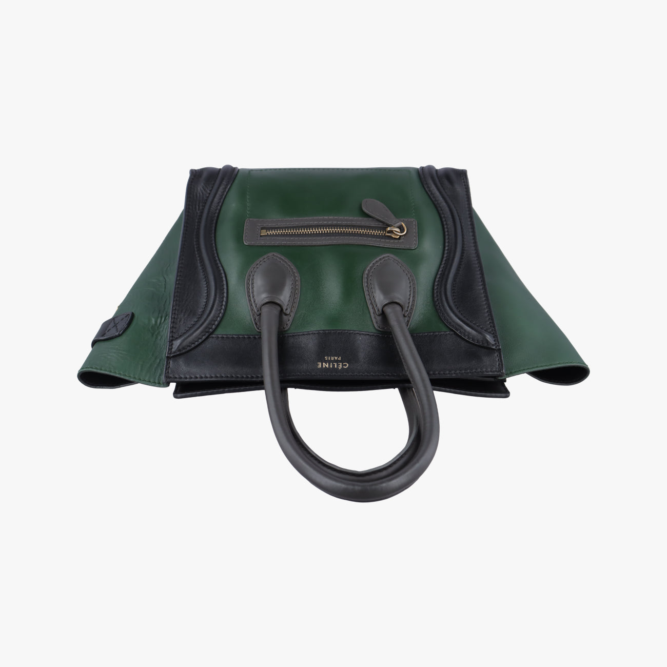 Luggage Mini ShopperBlack×greenLeatherW-AT-0181 W-MM-0181ラゲージミニショッパーブラック×グリーンレザーW-AT-0181 W-MM-0181