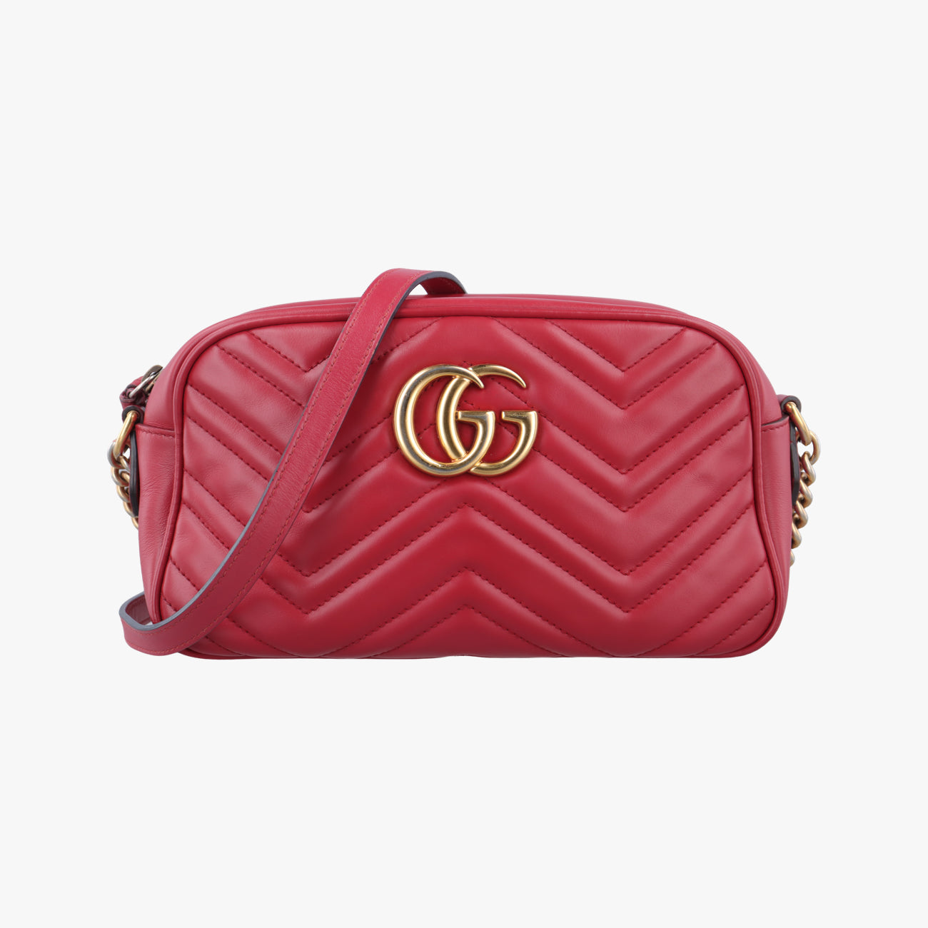 GG MarmontRedLeather447632Lot number unknownGGマーモントレッドレザー447632製番不明