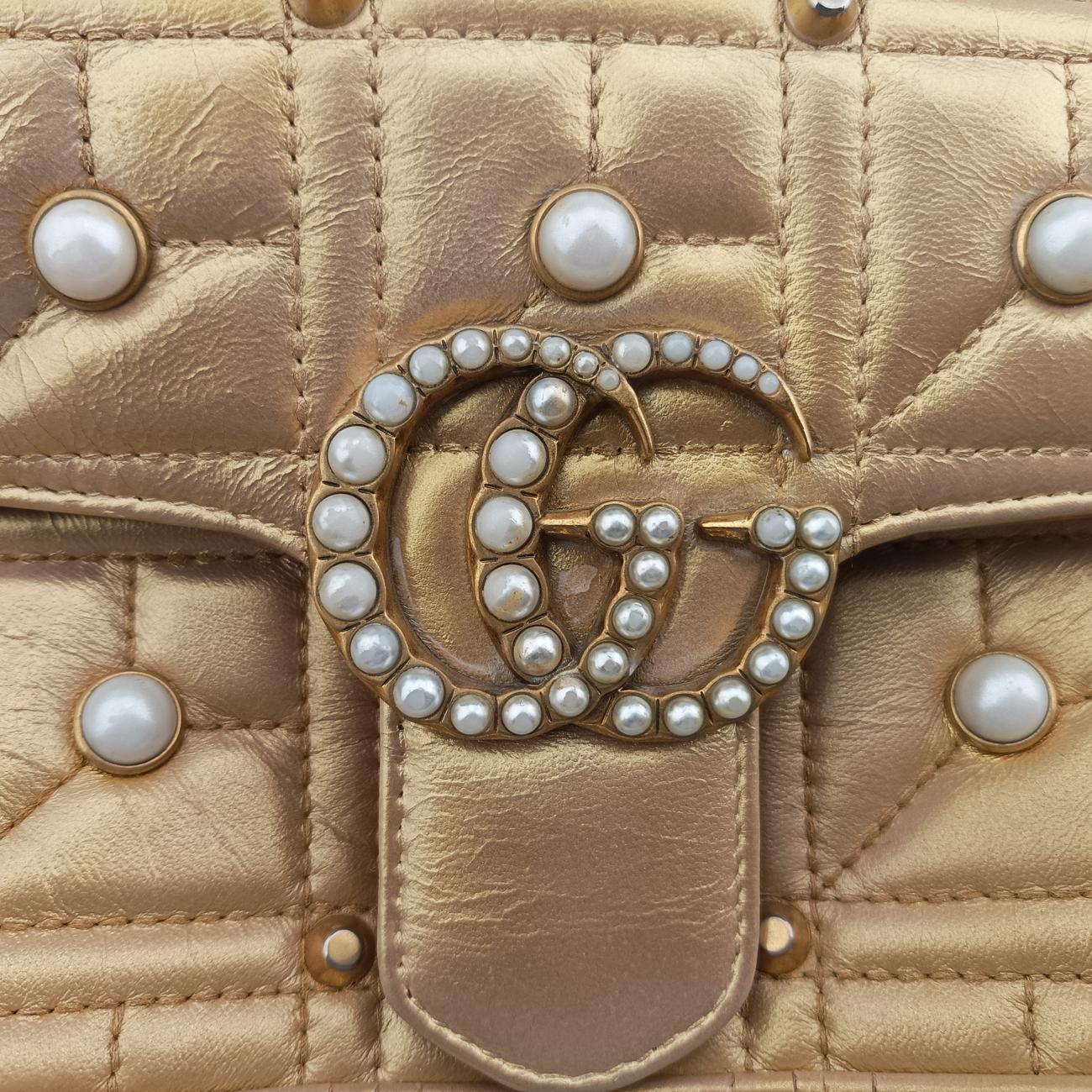 GG MarmontGoldenLeather446744H021447911GGマーモントゴールドレザー446744H021447911