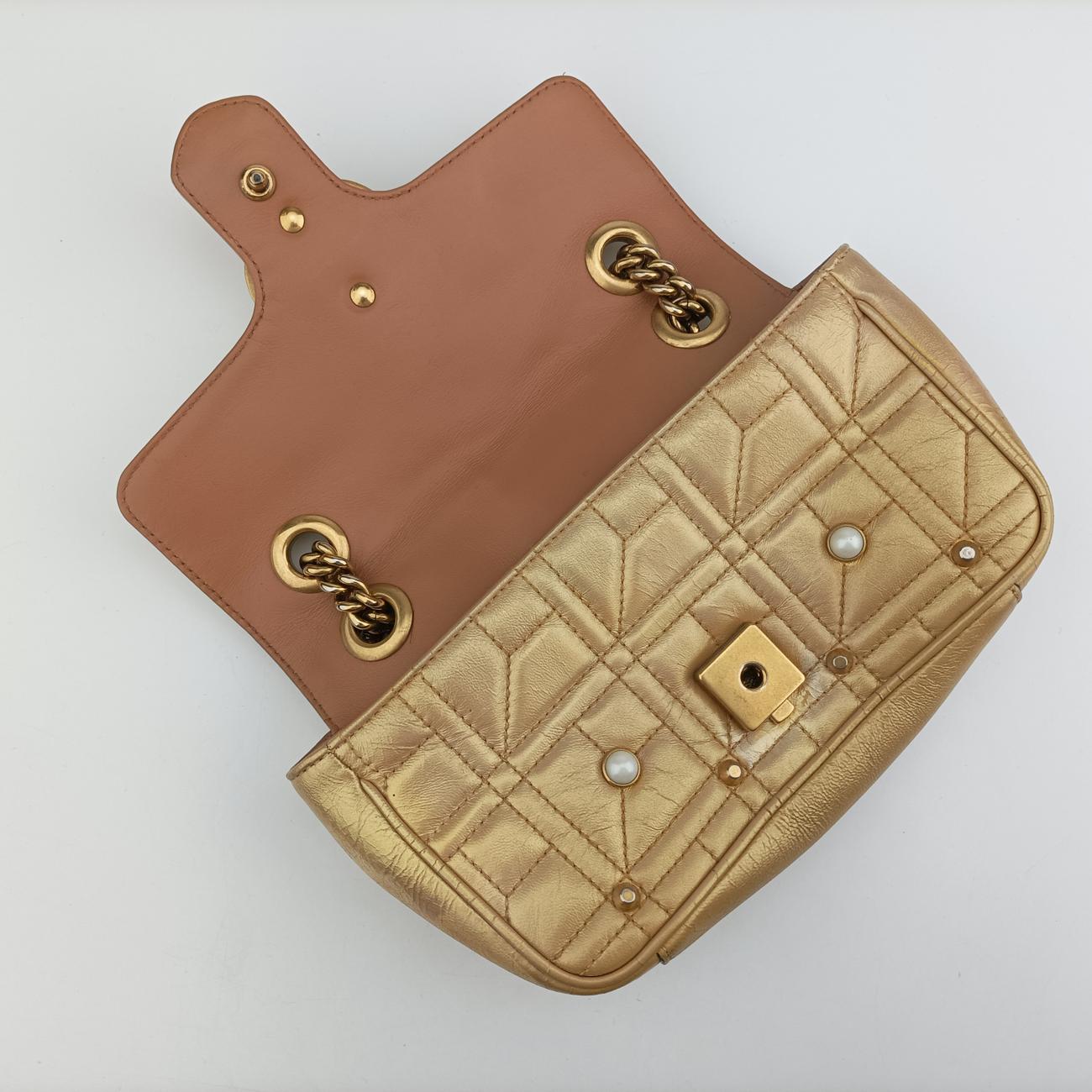 GG MarmontGoldenLeather446744H021447911GGマーモントゴールドレザー446744H021447911