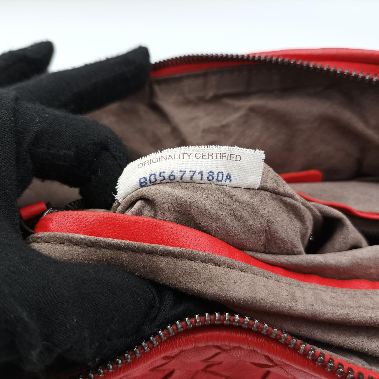 NODINI IntrecciatoRedlambskinB05677180Aノディーニ イントレチャートレッドラムスキンB05677180A