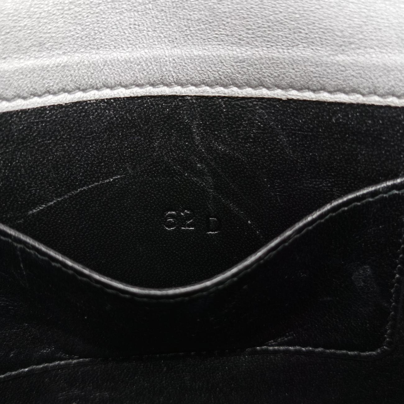 Metallic Nappa Stitching Diagramme ChainSilverlambskin62 Dメタリックナッパステッチダイアグラムチェーンシルバーラムスキン62 D