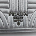 Metallic Nappa Stitching Diagramme ChainSilverlambskin62 Dメタリックナッパステッチダイアグラムチェーンシルバーラムスキン62 D