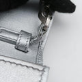 Metallic Nappa Stitching Diagramme ChainSilverlambskin62 Dメタリックナッパステッチダイアグラムチェーンシルバーラムスキン62 D