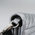 Metallic Nappa Stitching Diagramme ChainSilverlambskin62 Dメタリックナッパステッチダイアグラムチェーンシルバーラムスキン62 D