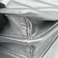 Metallic Nappa Stitching Diagramme ChainSilverlambskin62 Dメタリックナッパステッチダイアグラムチェーンシルバーラムスキン62 D