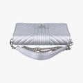 Metallic Nappa Stitching Diagramme ChainSilverlambskin62 Dメタリックナッパステッチダイアグラムチェーンシルバーラムスキン62 D