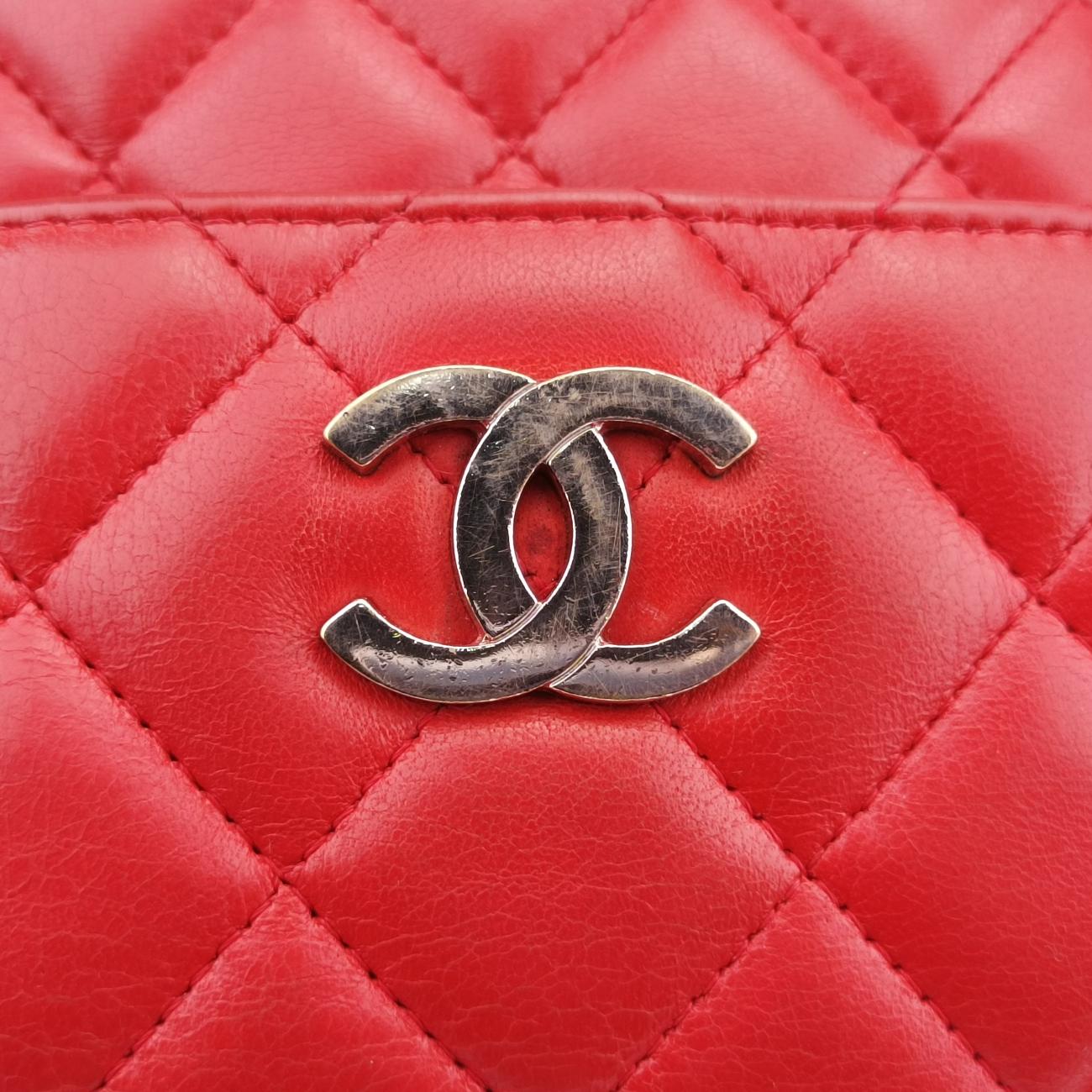 Matelasse Coco MarkRedlambskinA9173115848474マトラッセ ココマークレッドラムスキンA9173115848474