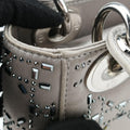 Satin Crystal Cannage Mini Lady DiorSilversatin11-MA-0179サテンクリスタル カナージュ ミニ レディ ディオールシルバーサテン11-MA-0179