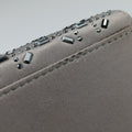 Satin Crystal Cannage Mini Lady DiorSilversatin11-MA-0179サテンクリスタル カナージュ ミニ レディ ディオールシルバーサテン11-MA-0179