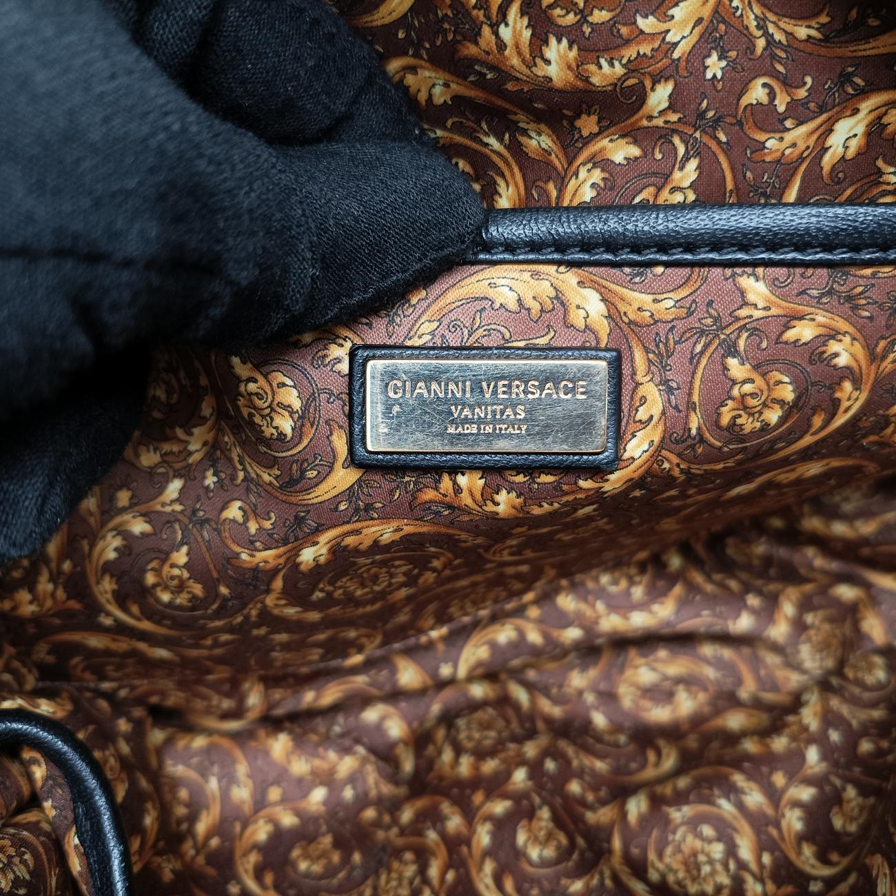 Medusa Nappa Barocco Quilted Studded VanitasBlackLeatherメデューサナッパバロックキルティングスタッズヴァニタスブラックレザー