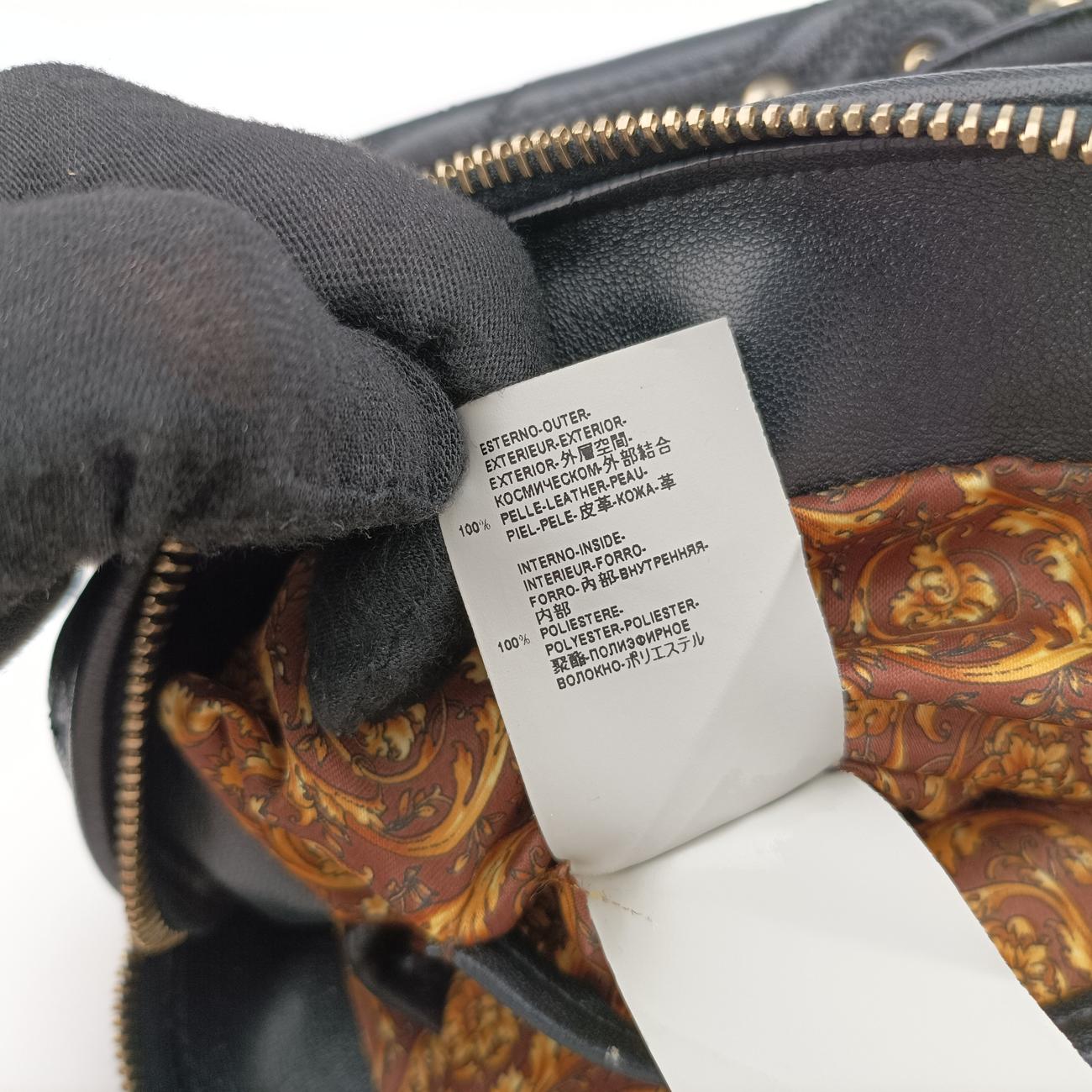 Medusa Nappa Barocco Quilted Studded VanitasBlackLeatherメデューサナッパバロックキルティングスタッズヴァニタスブラックレザー