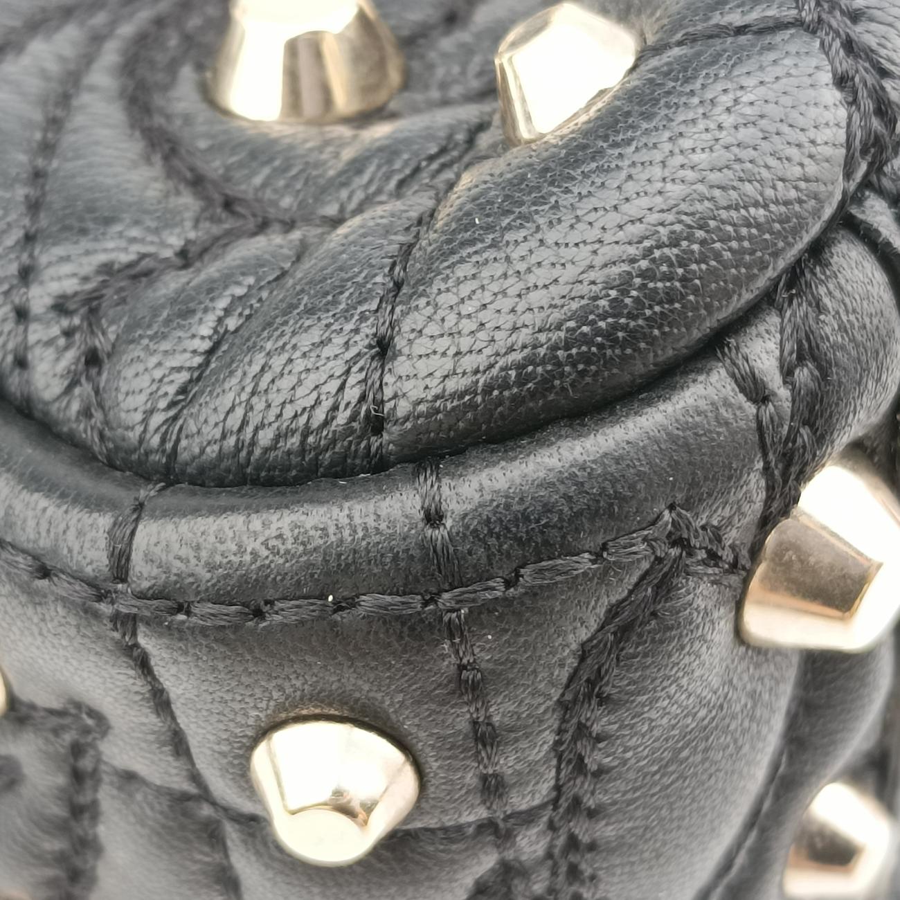 Medusa Nappa Barocco Quilted Studded VanitasBlackLeatherメデューサナッパバロックキルティングスタッズヴァニタスブラックレザー
