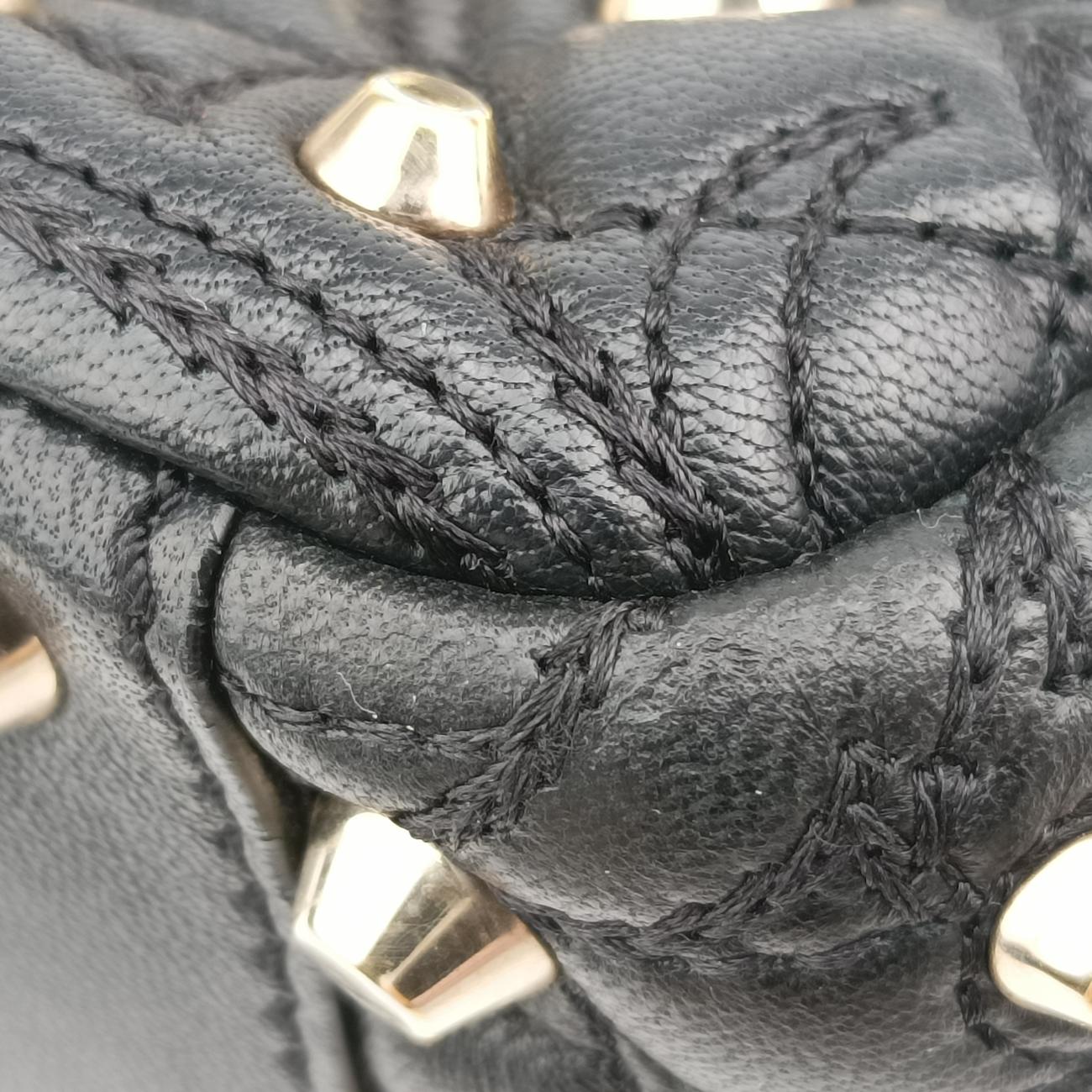 Medusa Nappa Barocco Quilted Studded VanitasBlackLeatherメデューサナッパバロックキルティングスタッズヴァニタスブラックレザー