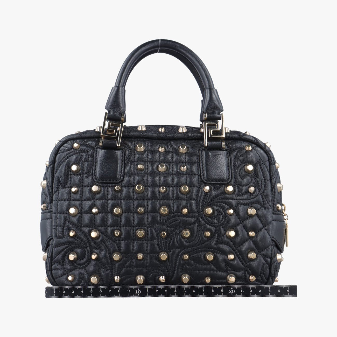 Medusa Nappa Barocco Quilted Studded VanitasBlackLeatherメデューサナッパバロックキルティングスタッズヴァニタスブラックレザー