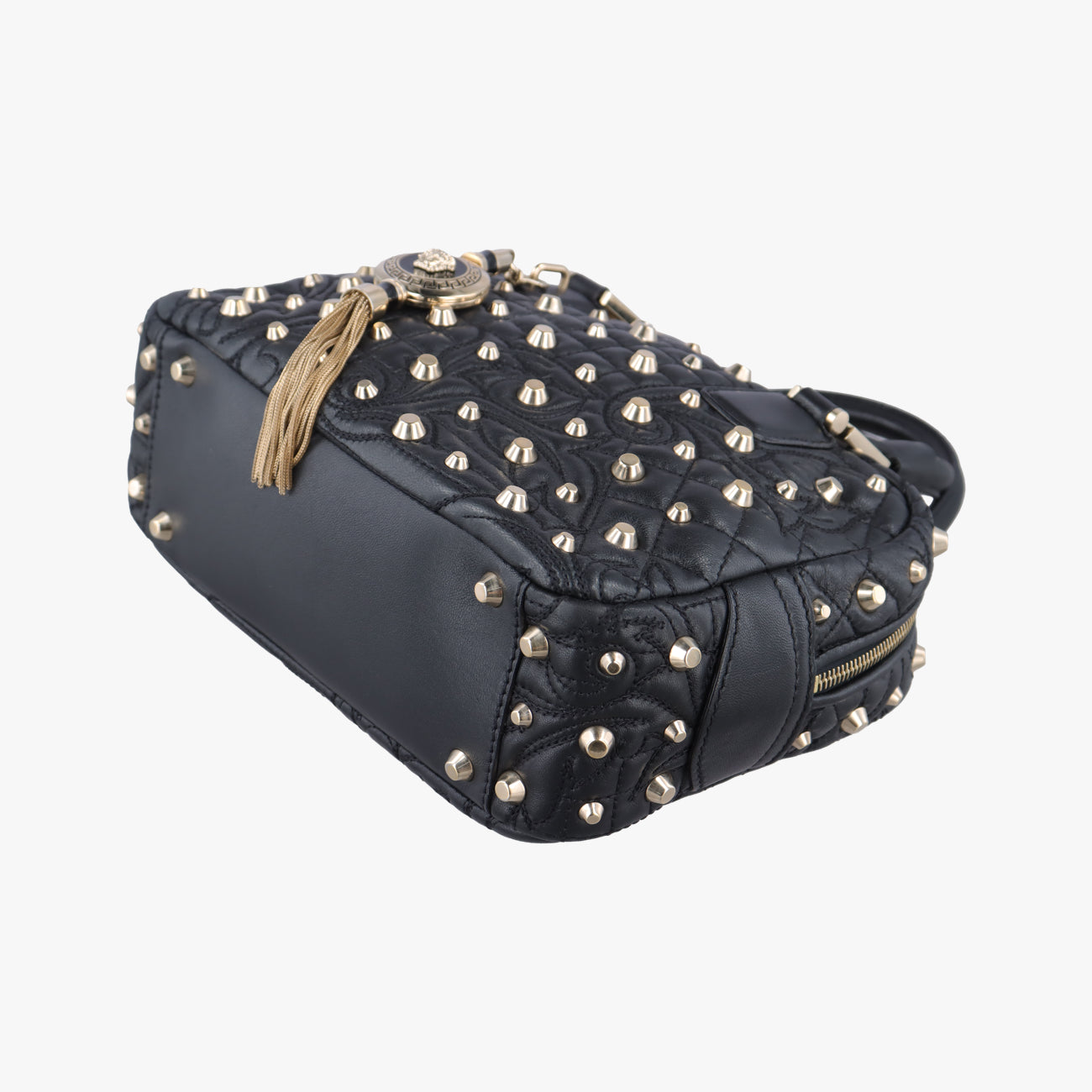 Medusa Nappa Barocco Quilted Studded VanitasBlackLeatherメデューサナッパバロックキルティングスタッズヴァニタスブラックレザー