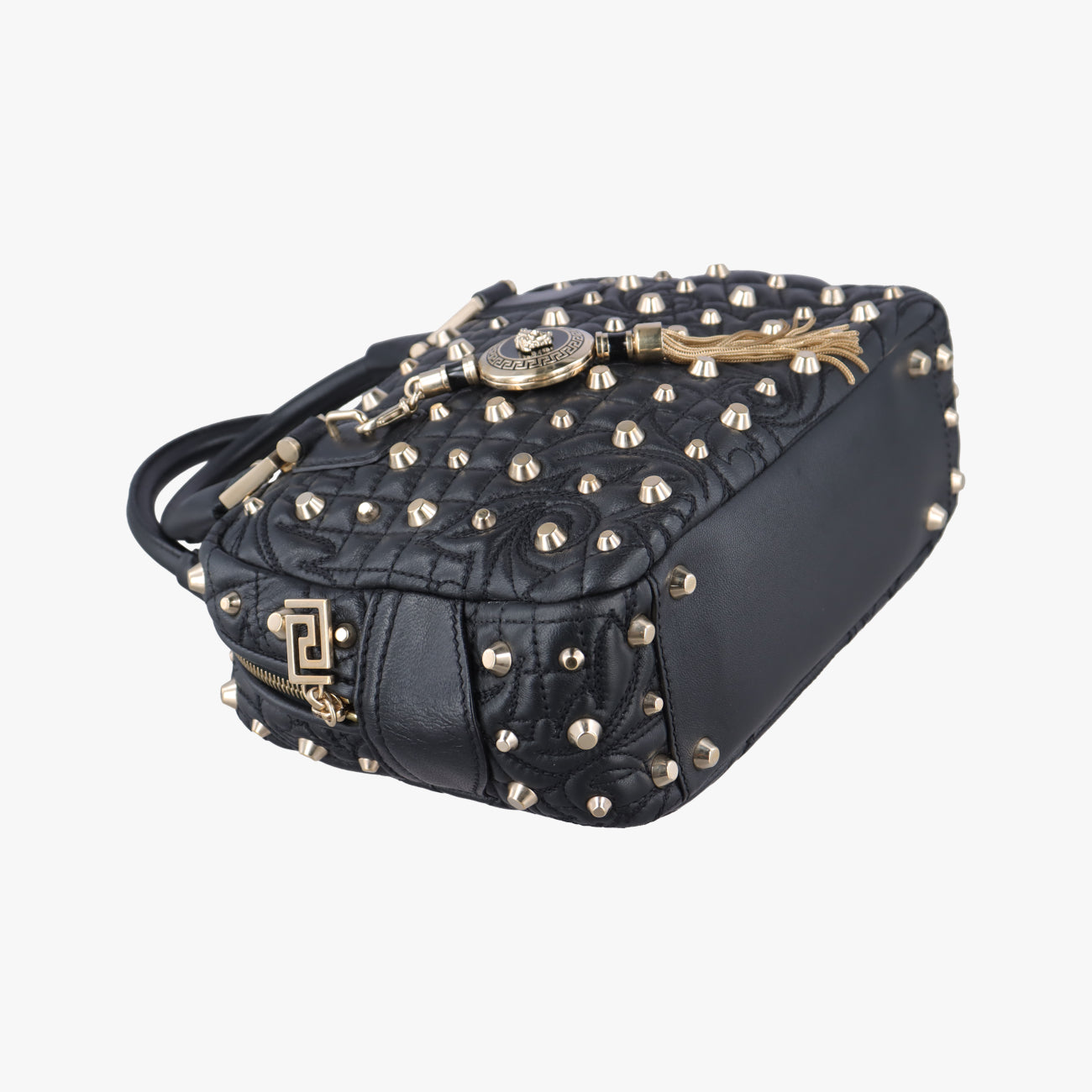 Medusa Nappa Barocco Quilted Studded VanitasBlackLeatherメデューサナッパバロックキルティングスタッズヴァニタスブラックレザー