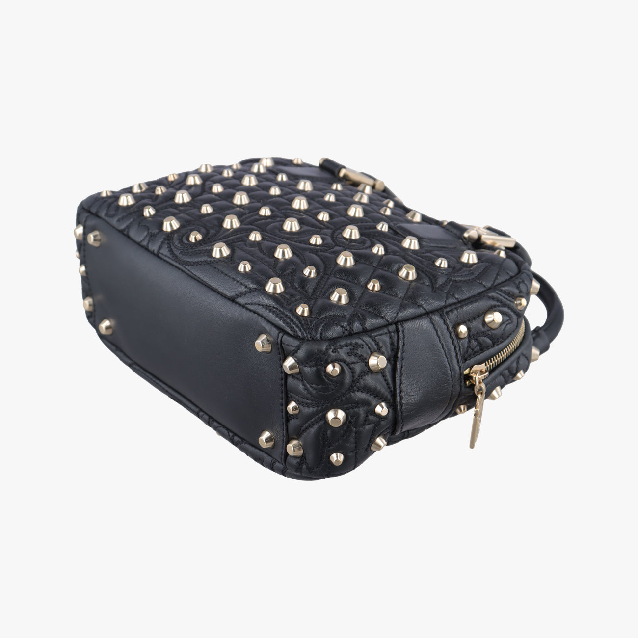 Medusa Nappa Barocco Quilted Studded VanitasBlackLeatherメデューサナッパバロックキルティングスタッズヴァニタスブラックレザー