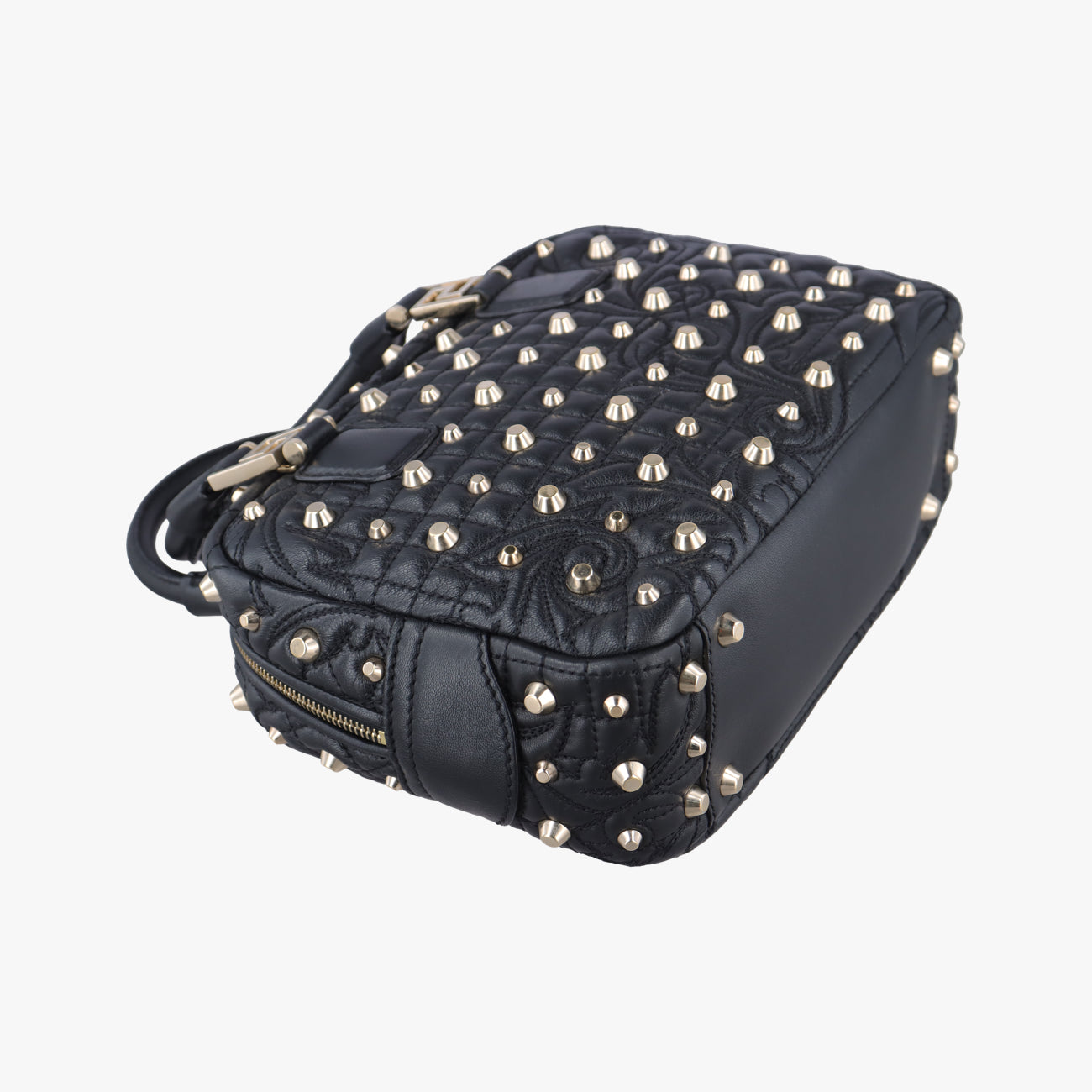 Medusa Nappa Barocco Quilted Studded VanitasBlackLeatherメデューサナッパバロックキルティングスタッズヴァニタスブラックレザー