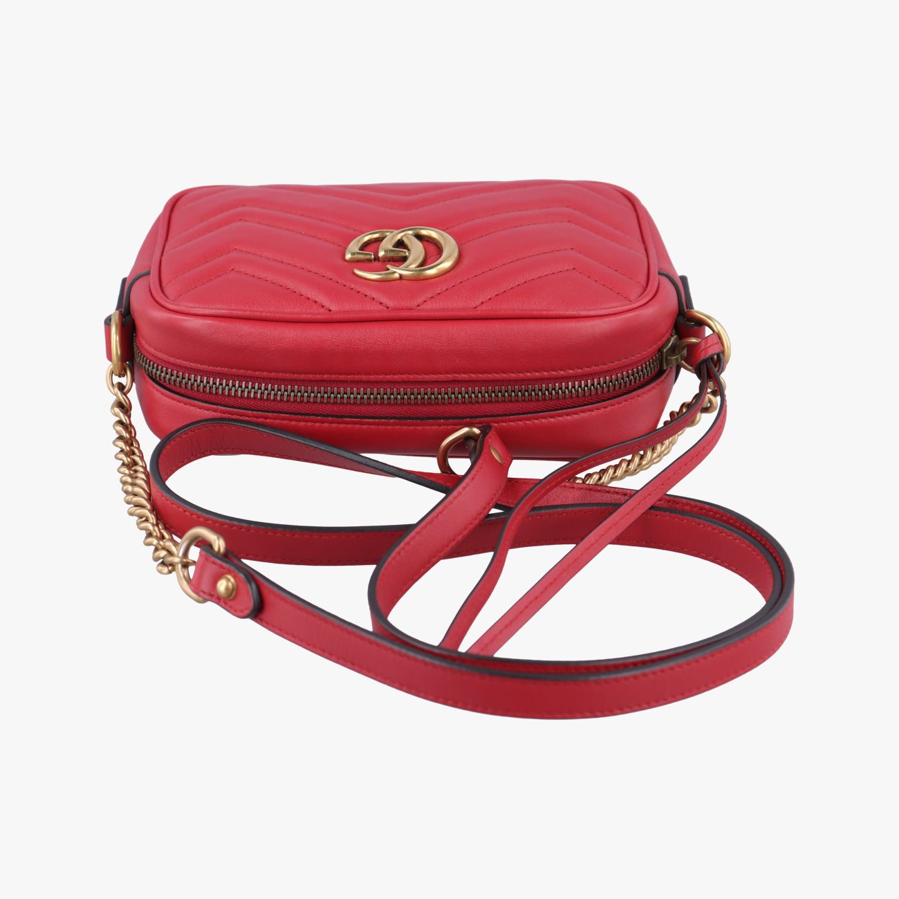 GG MarmontRedLeatherI021188489GGマーモントレッドレザー448065I021188489