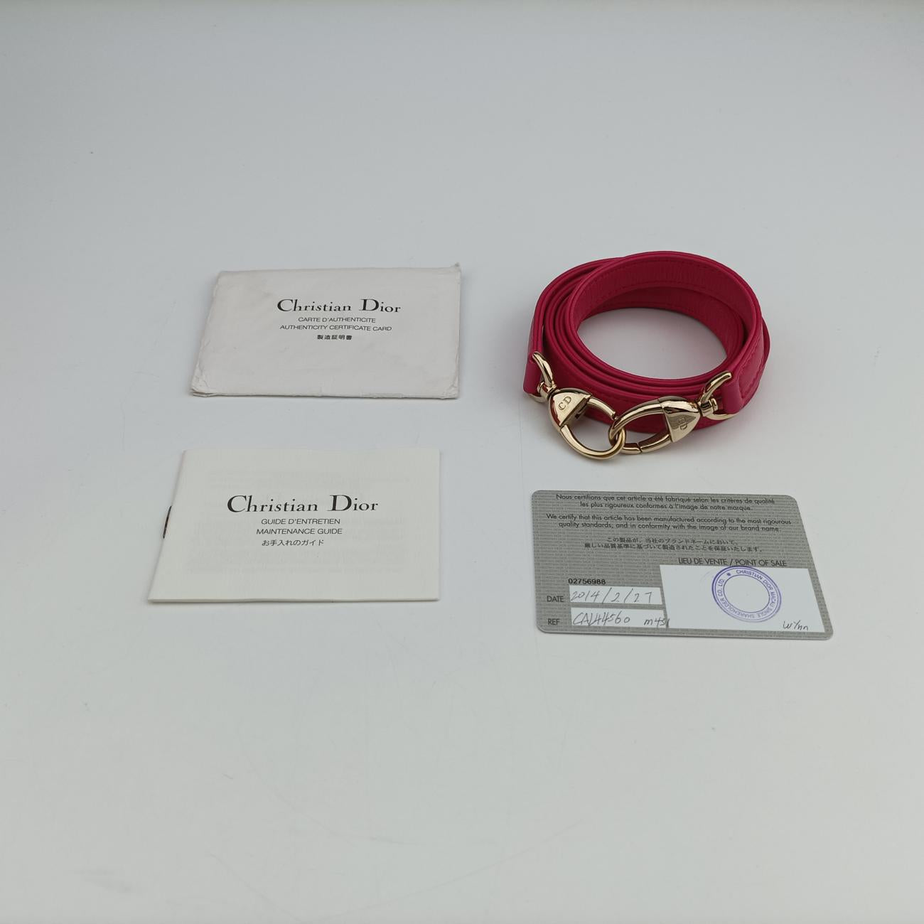 Lady DiorRoselambskin18-MA-0114レディディオールローズ レッドラムスキン18-MA-0114