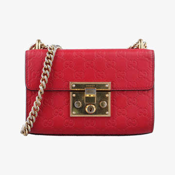 PadlockRedLeather409487Lot number unknownパドロックレッドレザー409487製番不明