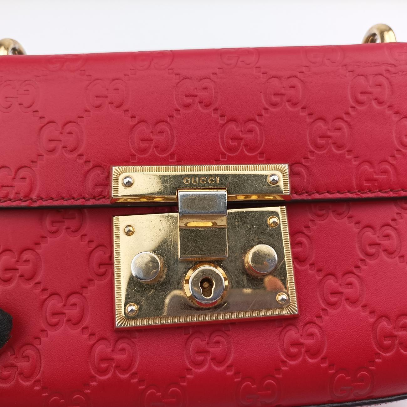 PadlockRedLeather409487Lot number unknownパドロックレッドレザー409487製番不明
