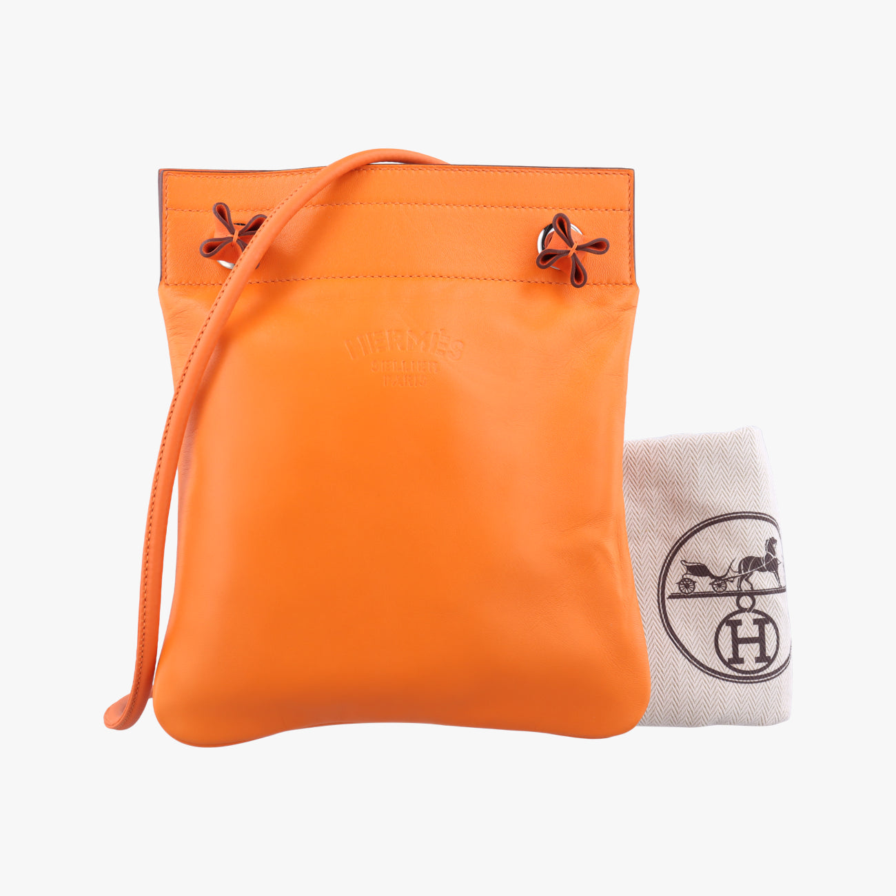 Sac Aline miniOrangelambskinD AM 002 UHサック アリーヌ ミニオレンジラムスキンD AM 002 UH