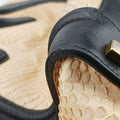 Luggage Mini ShopperBlack×BeigeLeather x snakeskinS-GA-1101ラゲージミニショッパーブラック×ベージュレザー×ヘビ革S-GA-1101