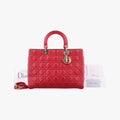 Lady DiorRedlambskin18-MA-1124レディディオールレッドラムスキン18-MA-1124