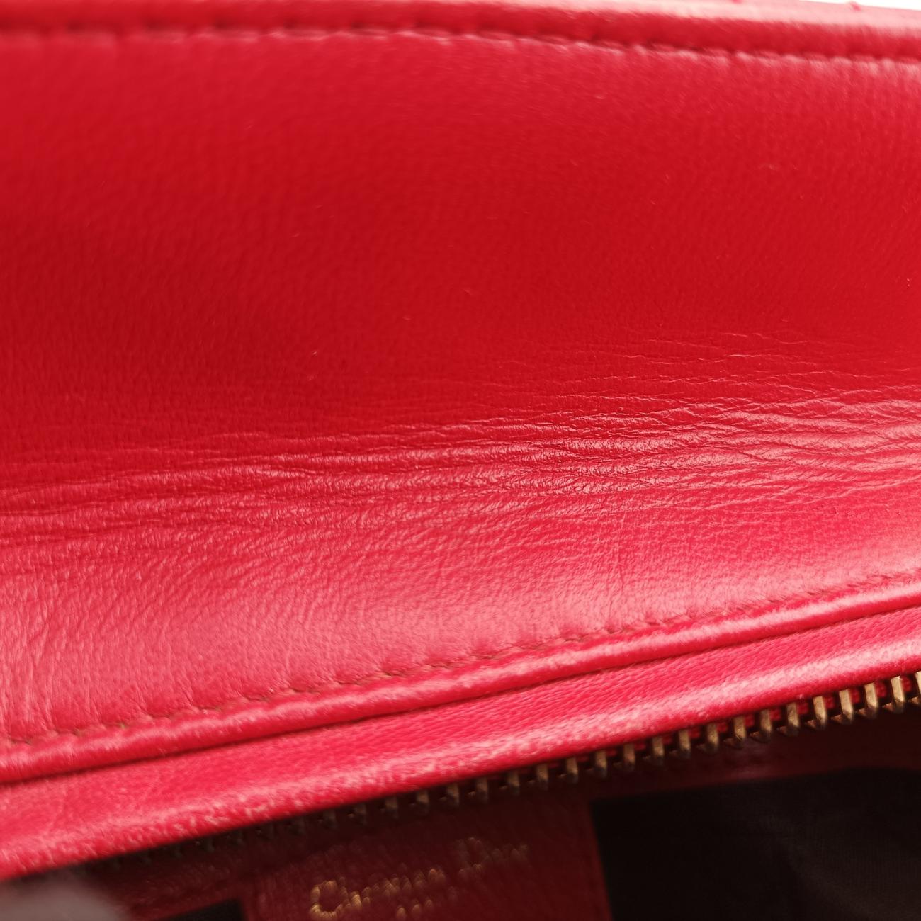 Lady DiorRedlambskin18-MA-1124レディディオールレッドラムスキン18-MA-1124