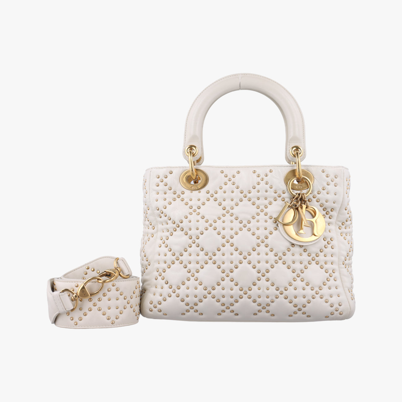 Lady DiorWhitelambskin16-BO-0117レディディオールホワイトラムスキン16-BO-0117