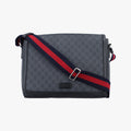 Web GG Supreme MessengerBlackPVC coated canvas474138E021687843ウェブ GG スプリームメッセンジャーブラックPVCコーティングキャンバス474138E021687843