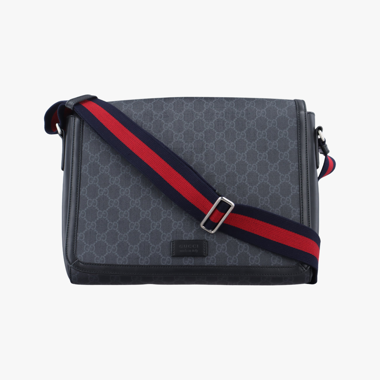 Web GG Supreme MessengerBlackPVC coated canvas474138E021687843ウェブ GG スプリームメッセンジャーブラックPVCコーティングキャンバス474138E021687843