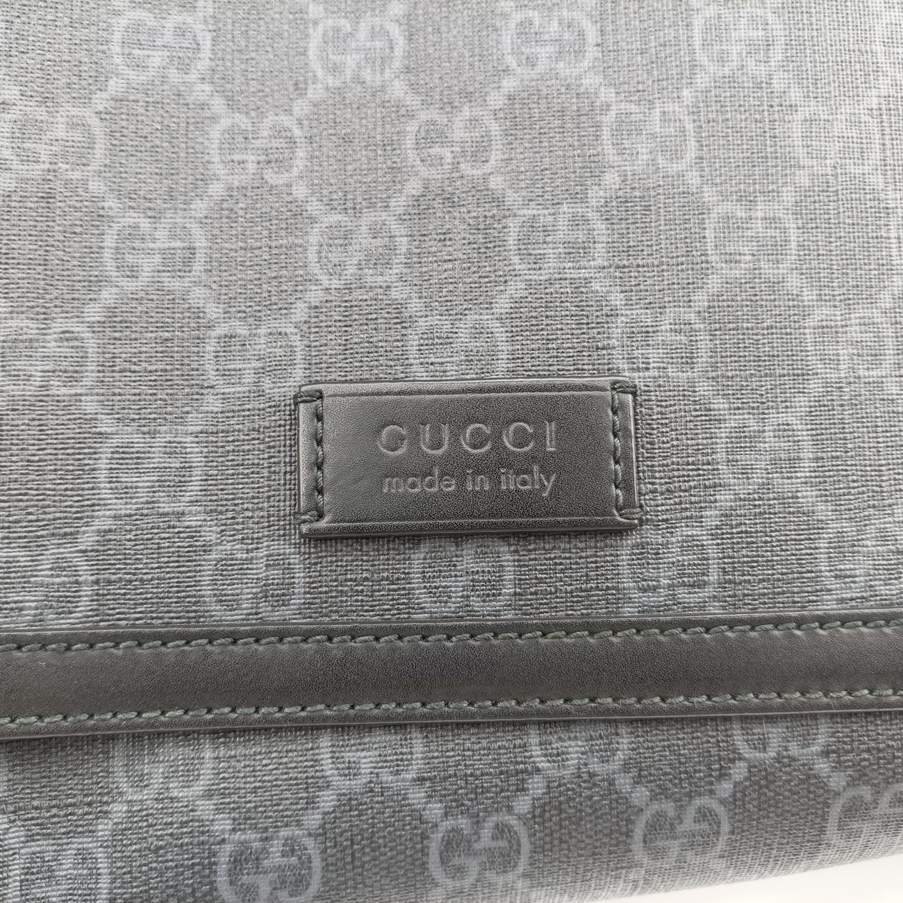 Web GG Supreme MessengerBlackPVC coated canvas474138E021687843ウェブ GG スプリームメッセンジャーブラックPVCコーティングキャンバス474138E021687843