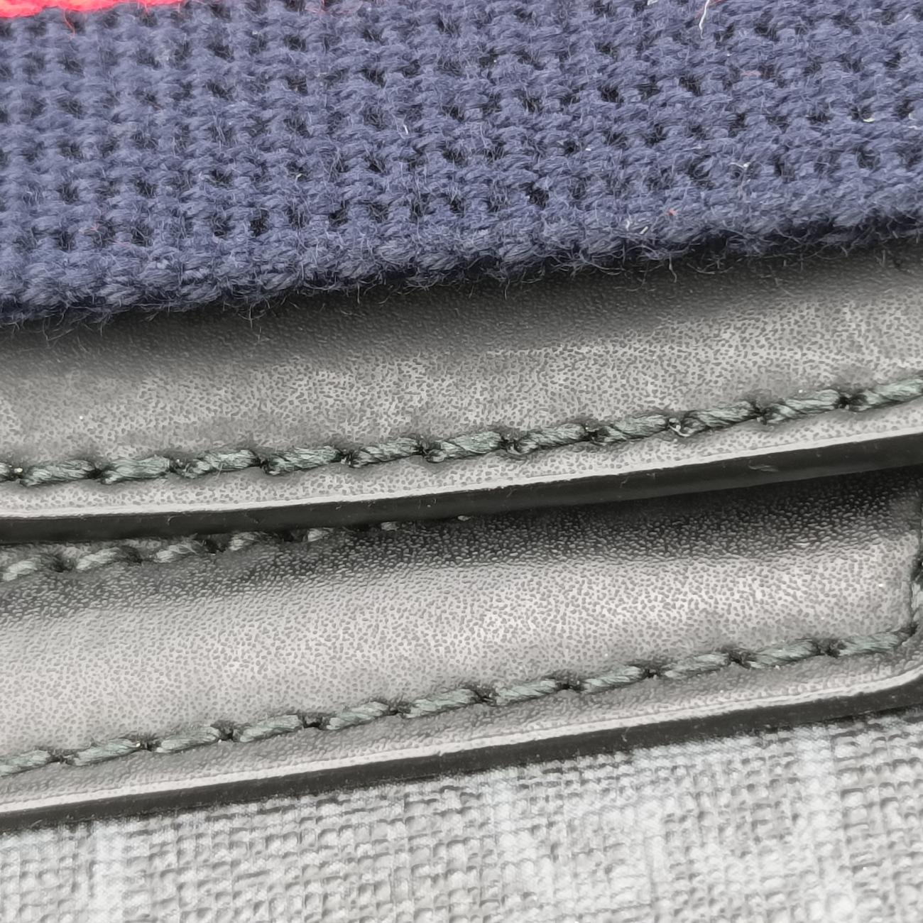 Web GG Supreme MessengerBlackPVC coated canvas474138E021687843ウェブ GG スプリームメッセンジャーブラックPVCコーティングキャンバス474138E021687843