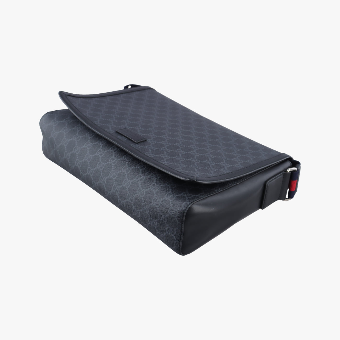 Web GG Supreme MessengerBlackPVC coated canvas474138E021687843ウェブ GG スプリームメッセンジャーブラックPVCコーティングキャンバス474138E021687843