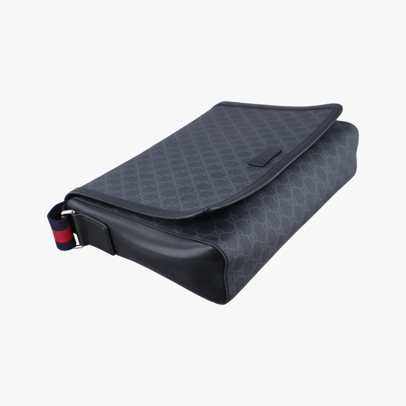 Web GG Supreme MessengerBlackPVC coated canvas474138E021687843ウェブ GG スプリームメッセンジャーブラックPVCコーティングキャンバス474138E021687843