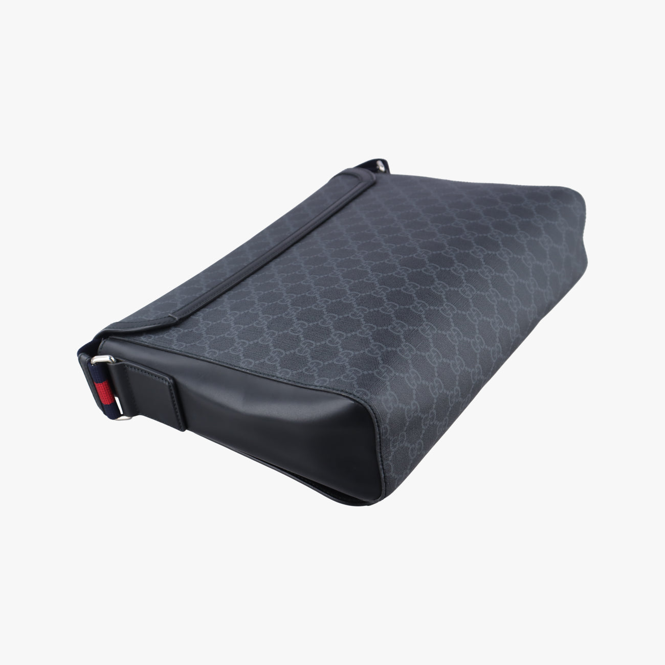 Web GG Supreme MessengerBlackPVC coated canvas474138E021687843ウェブ GG スプリームメッセンジャーブラックPVCコーティングキャンバス474138E021687843