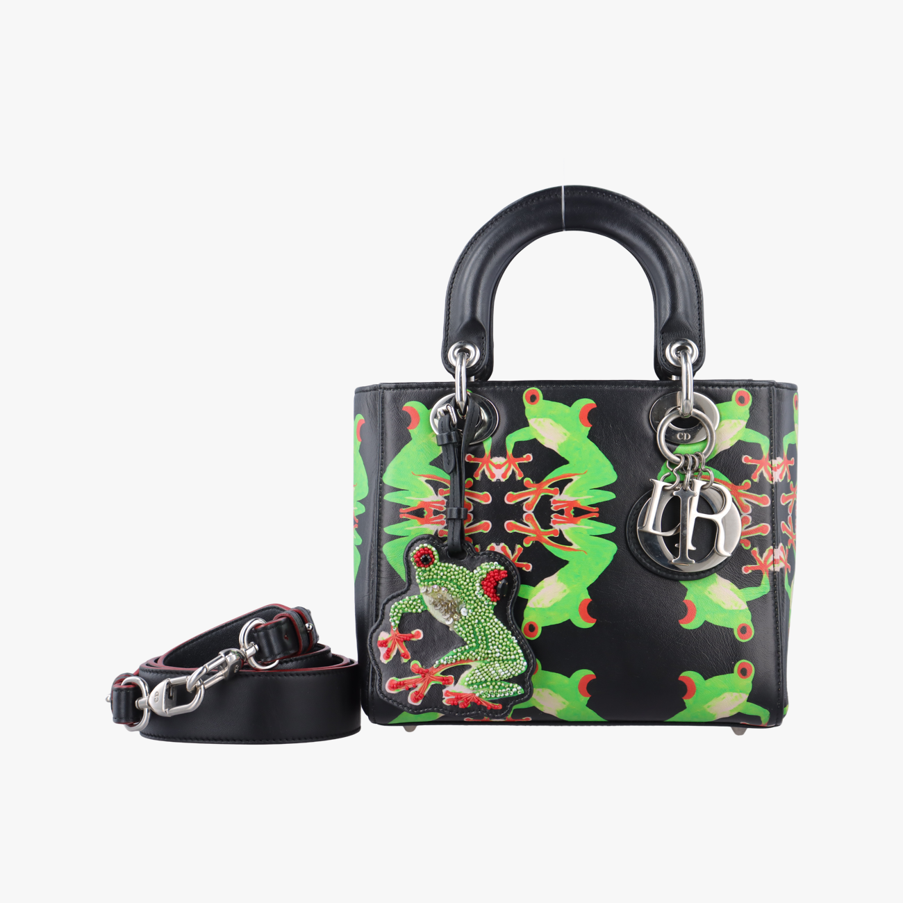 Lady Dior ArtBlack×MulticolourLeather29-MA-1116レディ ディオール アートブラック×マルチカラーレザー29-MA-1116